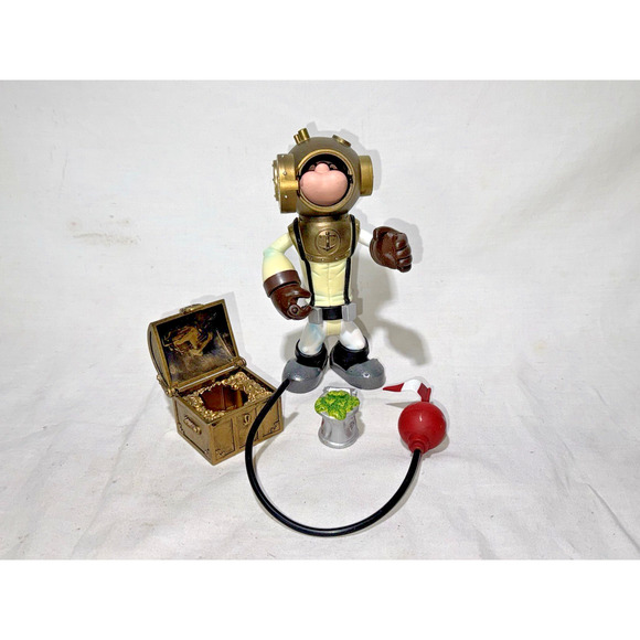 Vintage 2004 Mezco Toyz Popeye The Sailorman Deepdive Popeye Scuba Bluto Figure - Picture 8 of 14